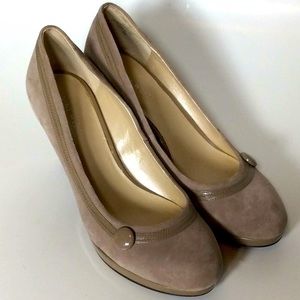 Nine West Nude Platform Heels